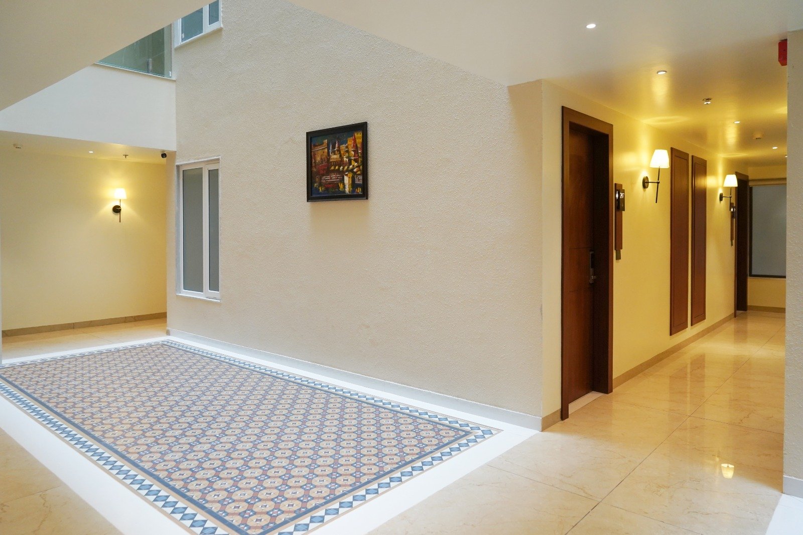 Corridor with Mosaic Floor