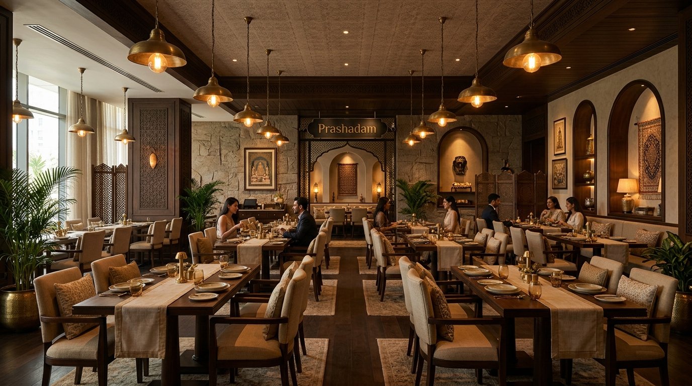 Prashadam Restaurant Dining Room at Hotel Kashi Courtyard